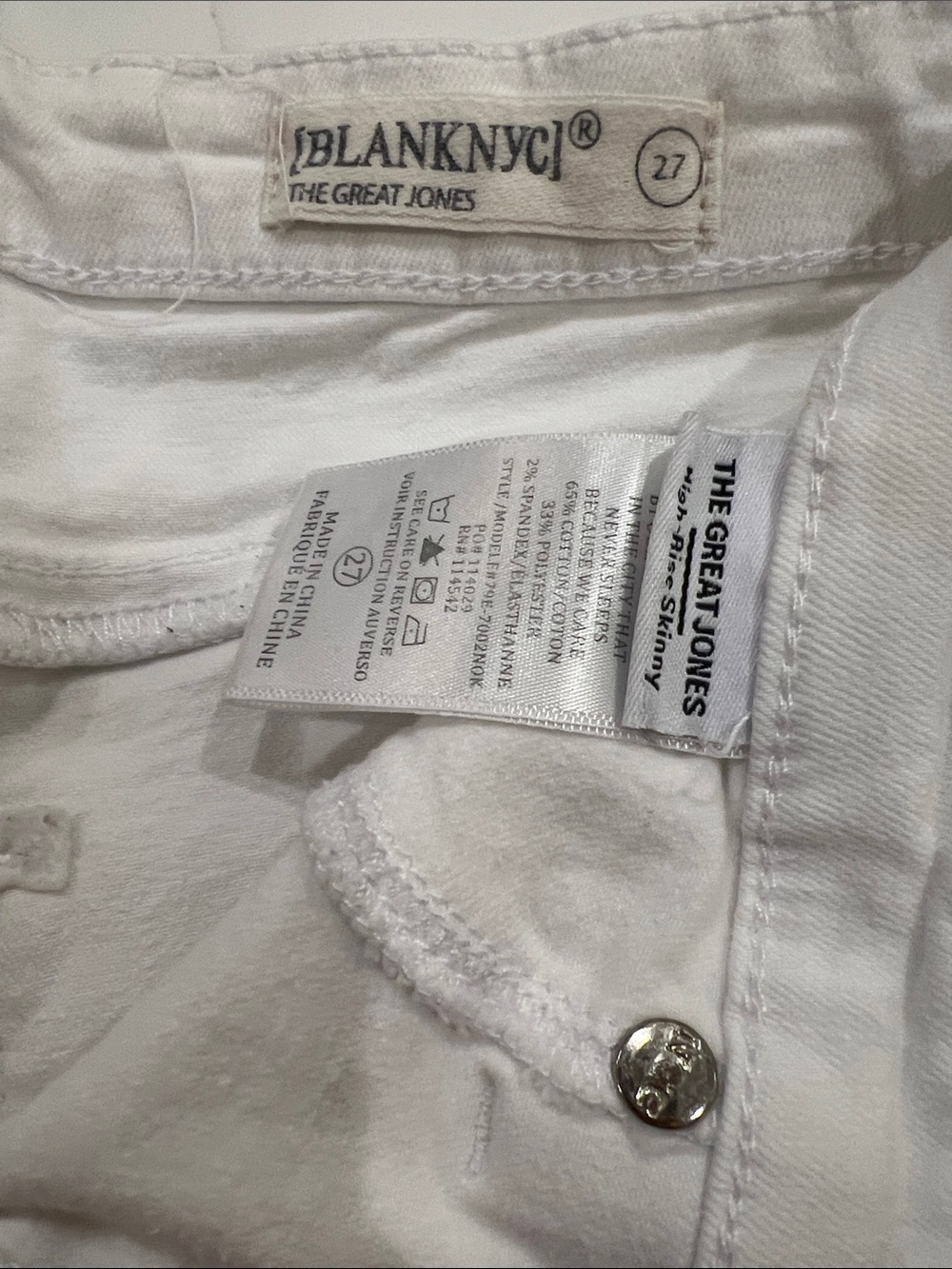 Blank NYC White Women’s Skinny Jeans
